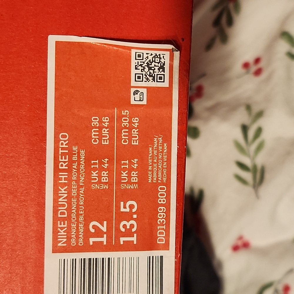 Size 12 Orange and  Deep Blue - Picture 2 of 2